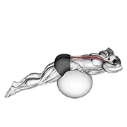 back extension on exercise ball demonstration