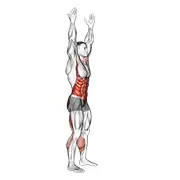 arms apart circular toe touch (male) demonstration